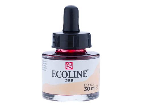 Liquid watercolor Ecoline in bottle - Talens - Apricot, 30 ml