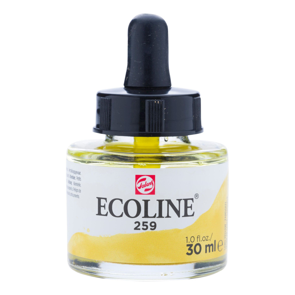 Liquid watercolor Ecoline in bottle - Talens - Sand Yellow, 30 ml