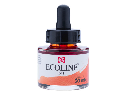 Farba akwarelowa Ecoline - Talens - Vermilion, 30 ml