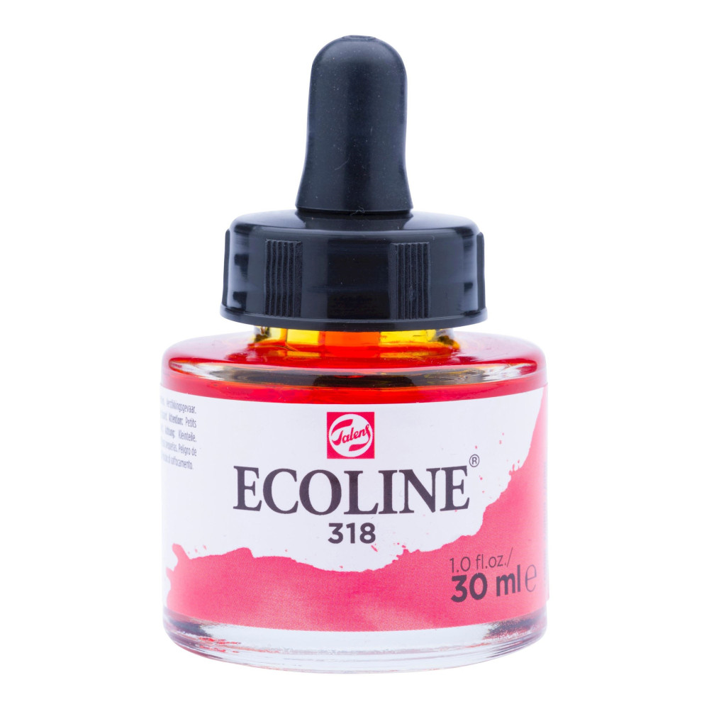 Liquid watercolor Ecoline in bottle - Talens - Carmine, 30 ml