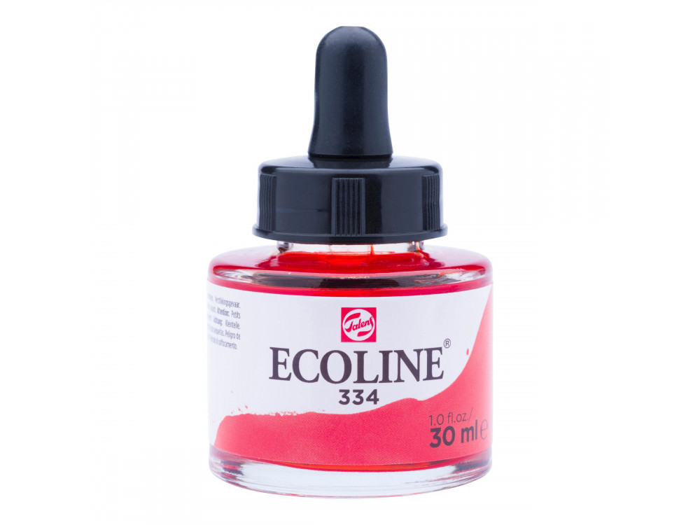 Liquid watercolor Ecoline in bottle - Talens - Scarlet, 30 ml