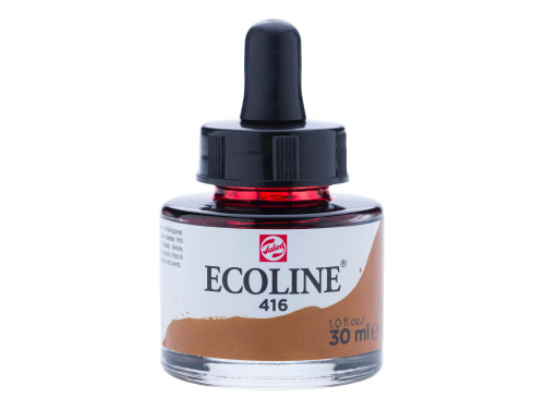 Liquid watercolor Ecoline in bottle - Talens - Sepia, 30 ml
