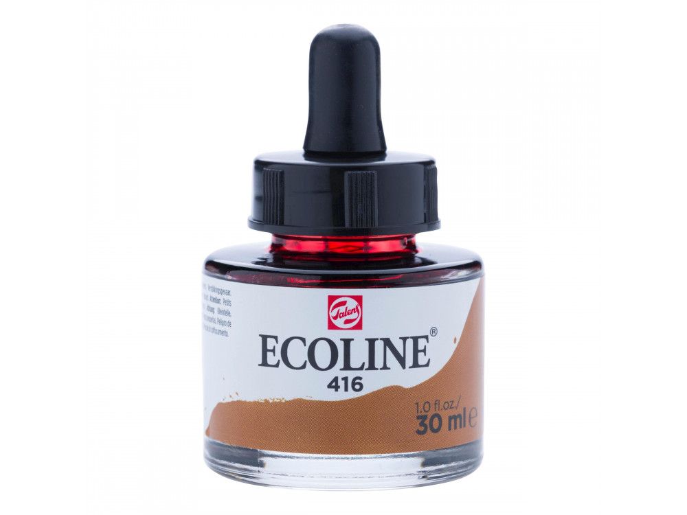 Liquid watercolor Ecoline in bottle - Talens - Sepia, 30 ml