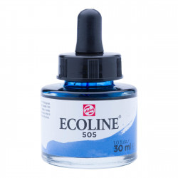 Liquid watercolor Ecoline in bottle - Talens - Ultramarine Light, 30 ml