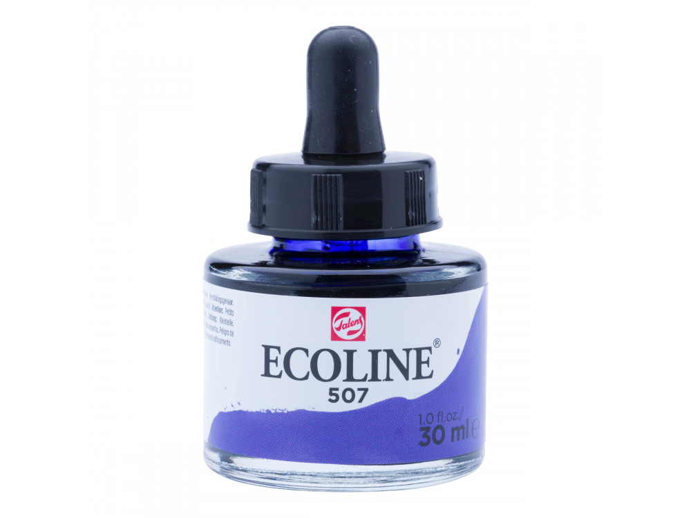 Liquid watercolor Ecoline in bottle - Talens - Ultramarine Violet, 30 ml