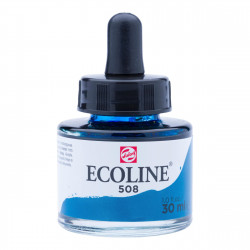 Liquid watercolor Ecoline in bottle - Talens - Prussian Blue, 30 ml