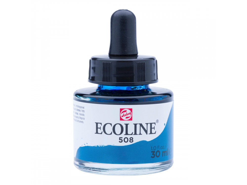 Liquid watercolor Ecoline in bottle - Talens - Prussian Blue, 30 ml