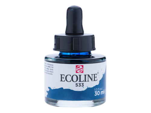 Liquid watercolor Ecoline in bottle - Talens - Indigo, 30 ml