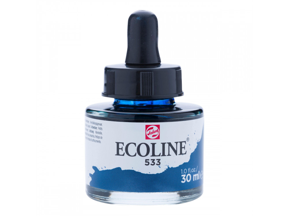 Liquid watercolor Ecoline in bottle - Talens - Indigo, 30 ml