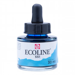 Liquid watercolor Ecoline in bottle - Talens - Sky Blue Light, 30 ml