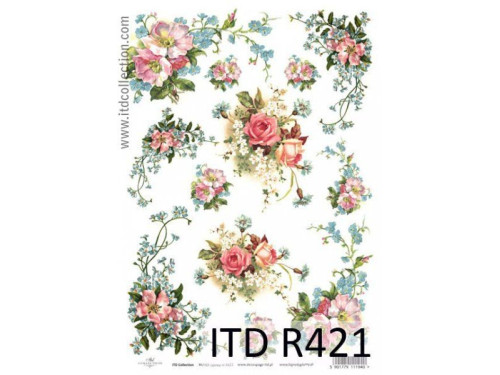 Decoupage paper A4 - ITD Collection - rice, R421
