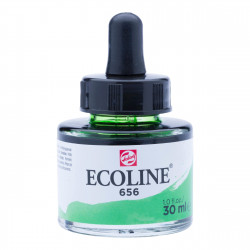 Liquid watercolor Ecoline in bottle - Talens - Forest Green, 30 ml