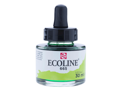 Liquid watercolor Ecoline in bottle - Talens - Spring Green, 30 ml