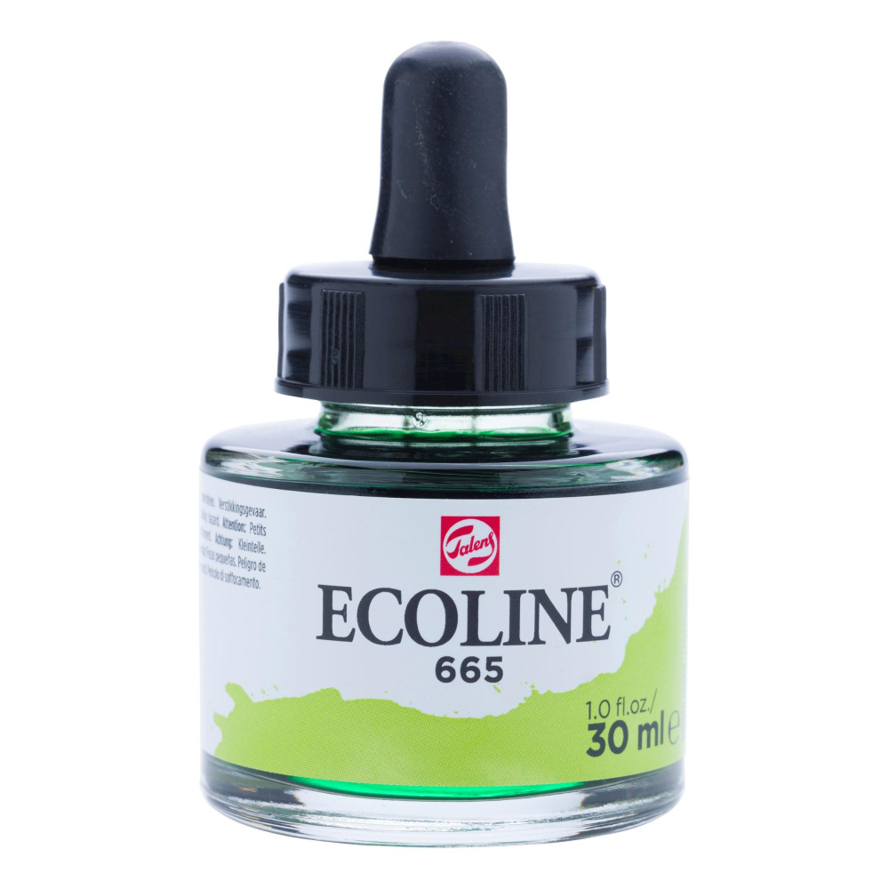 Liquid watercolor Ecoline in bottle - Talens - Spring Green, 30 ml
