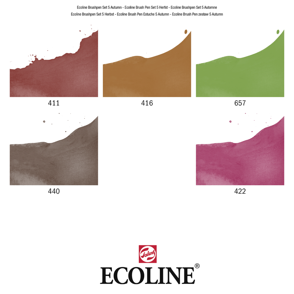 Zestaw pisaków pędzelkowych Ecoline - Talens - Autumn, 5 kolorów