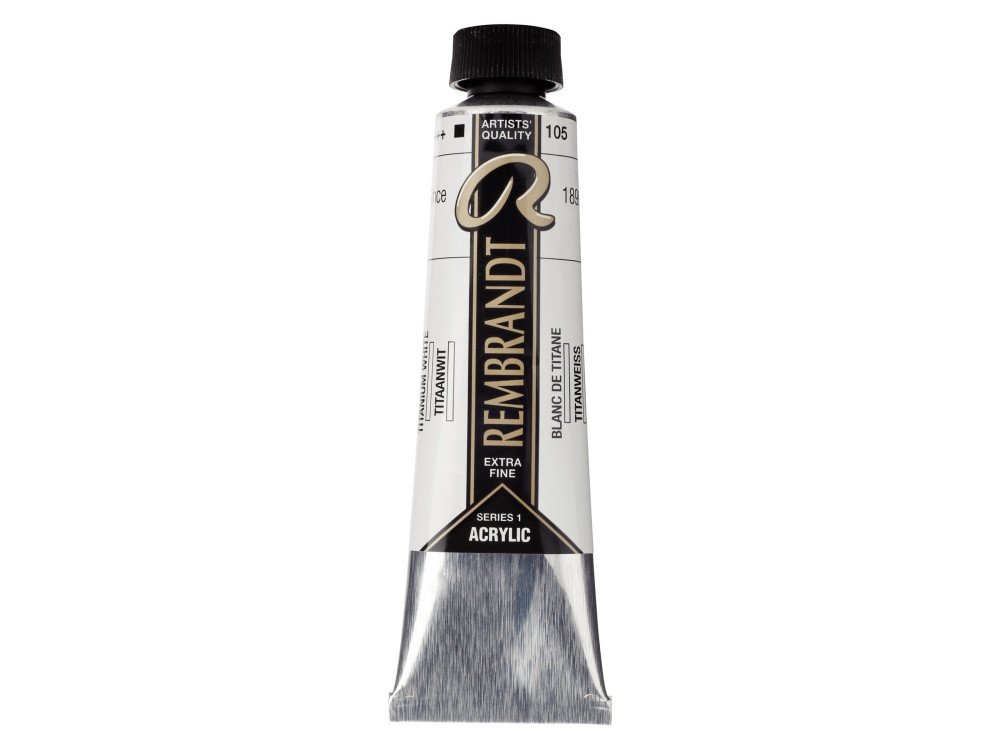 Acrylic paint in tube - Rembrandt - Titanium White, 40 ml