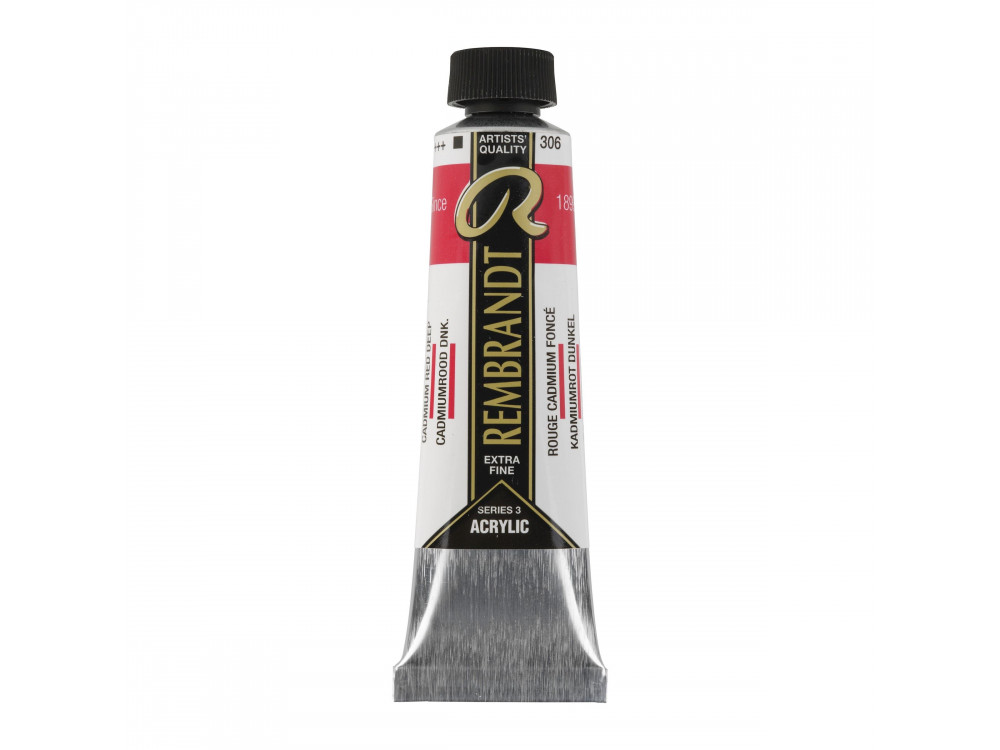 Acrylic paint in tube - Rembrandt - Cadmium Red Deep, 40 ml