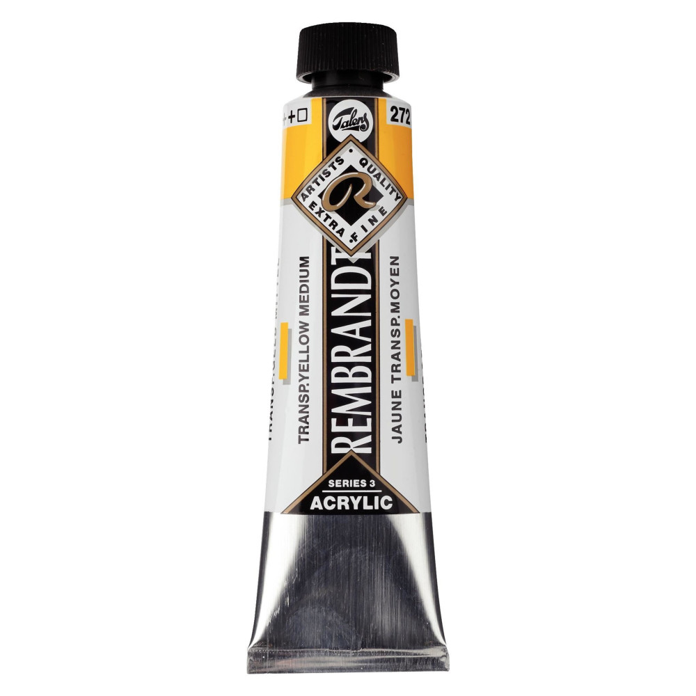 Acrylic paint in tube - Rembrandt - Transparent Yellow Medium, 40 ml