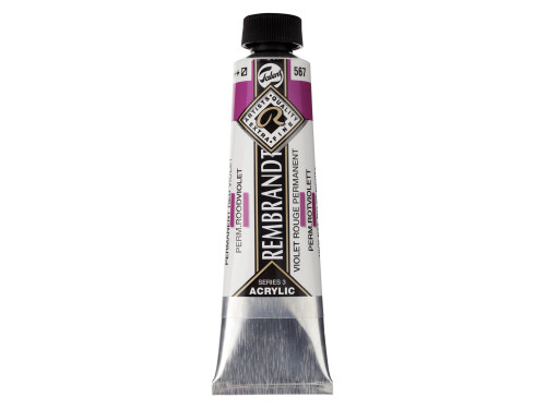Acrylic paint in tube - Rembrandt - Permanent Red Violet, 40 ml