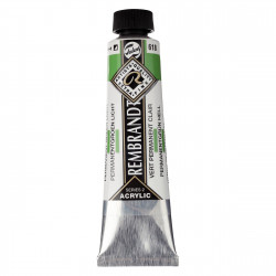 Acrylic paint in tube - Rembrandt - Permanent Green Light, 40 ml