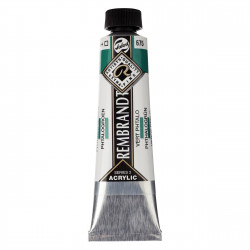 Farba akrylowa - Rembrandt - Phthalo Green, 40 ml