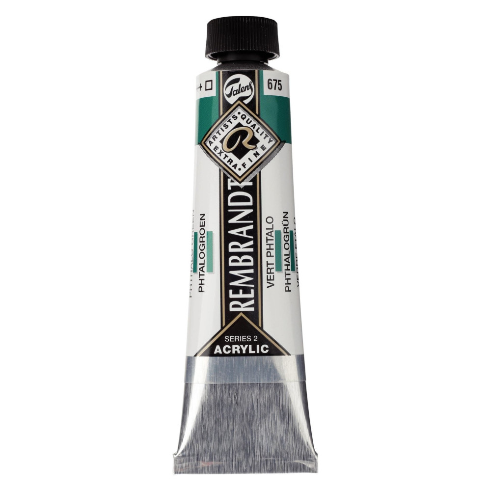 Acrylic paint in tube - Rembrandt - Phthalo Green, 40 ml