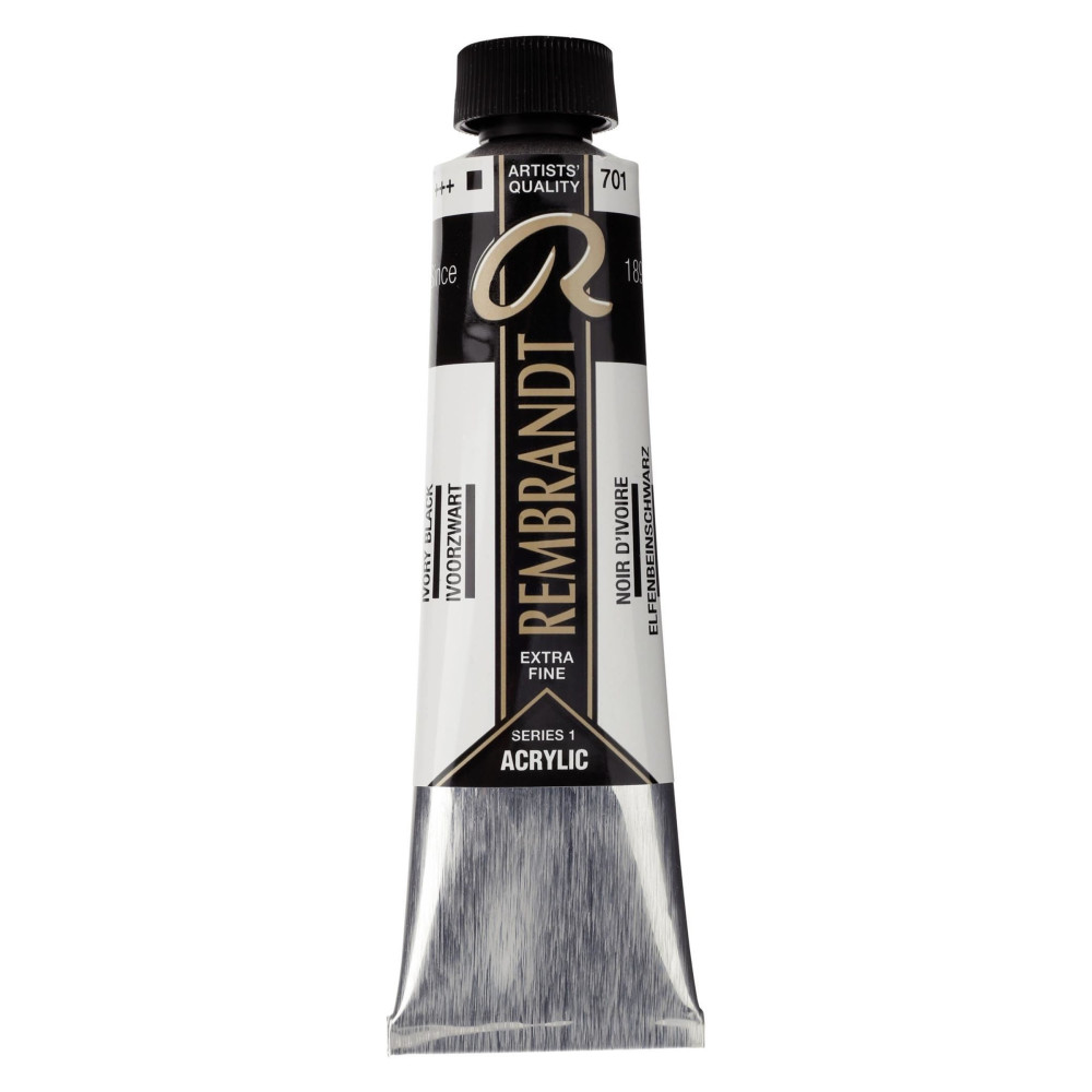 Acrylic paint in tube - Rembrandt - Ivory Black, 40 ml
