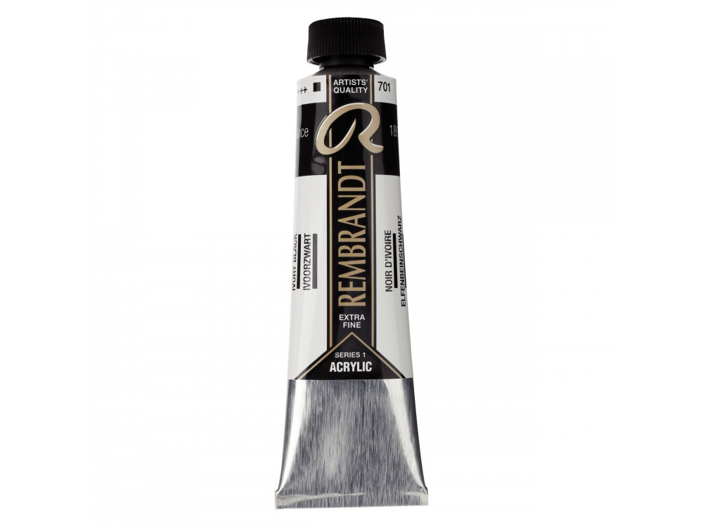 Farba akrylowa - Rembrandt - Ivory Black, 40 ml