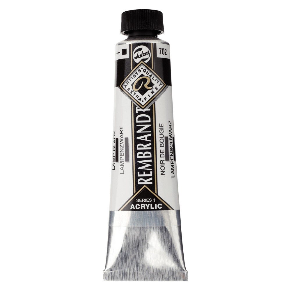 Acrylic paint in tube - Rembrandt - Lamp Black, 40 ml