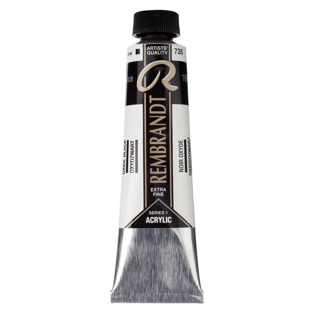 Acrylic paint in tube - Rembrandt - Oxide Black, 40 ml