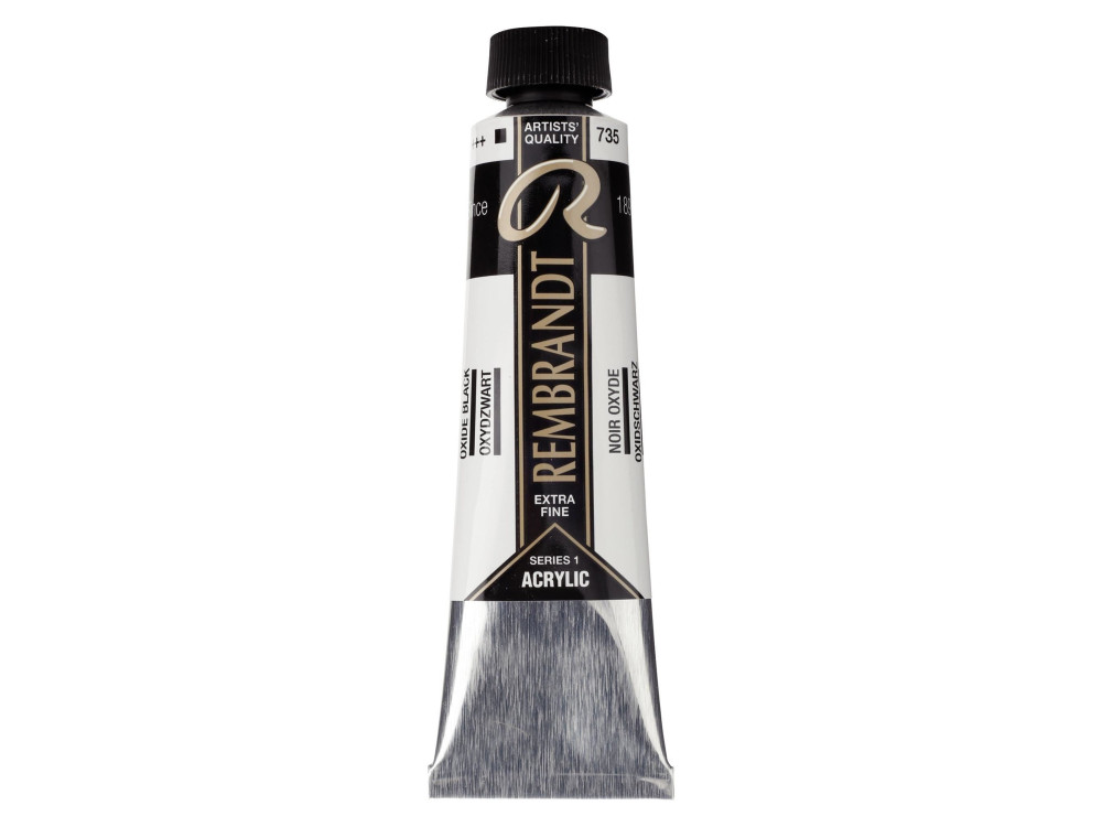 Farba akrylowa - Rembrandt - Oxide Black, 40 ml
