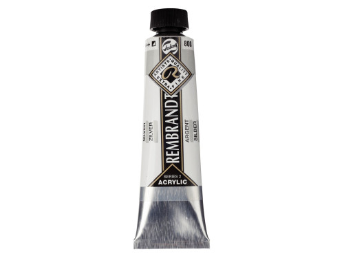 Farba akrylowa - Rembrandt - Silver, 40 ml