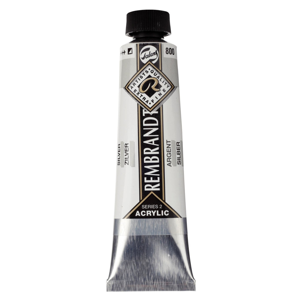 Acrylic paint in tube - Rembrandt - Silver, 40 ml