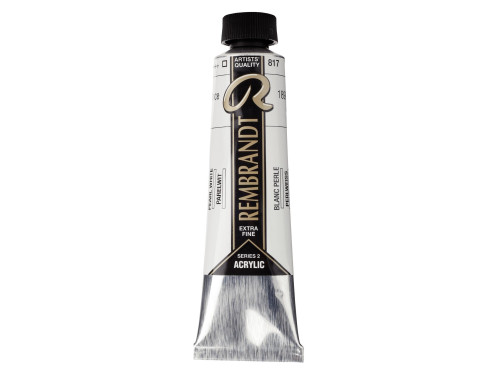 Acrylic paint in tube - Rembrandt - Pearl White, 40 ml