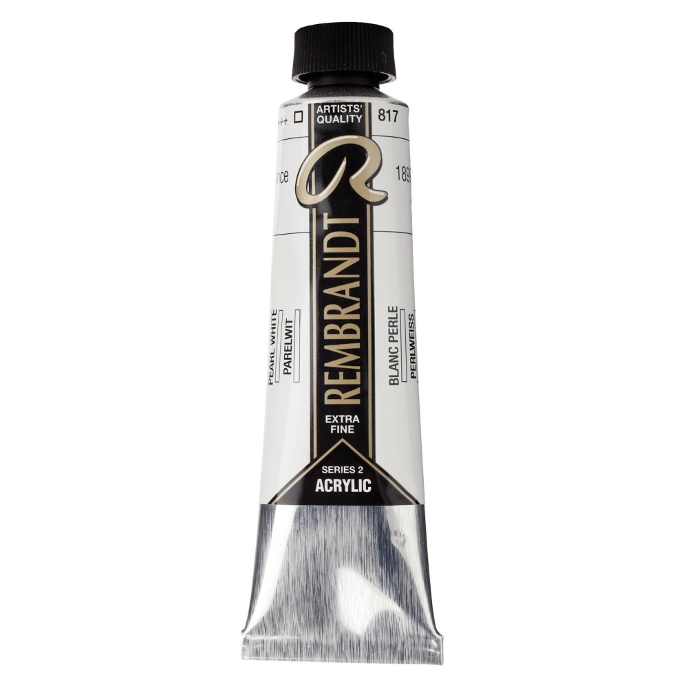 Acrylic paint in tube - Rembrandt - Pearl White, 40 ml