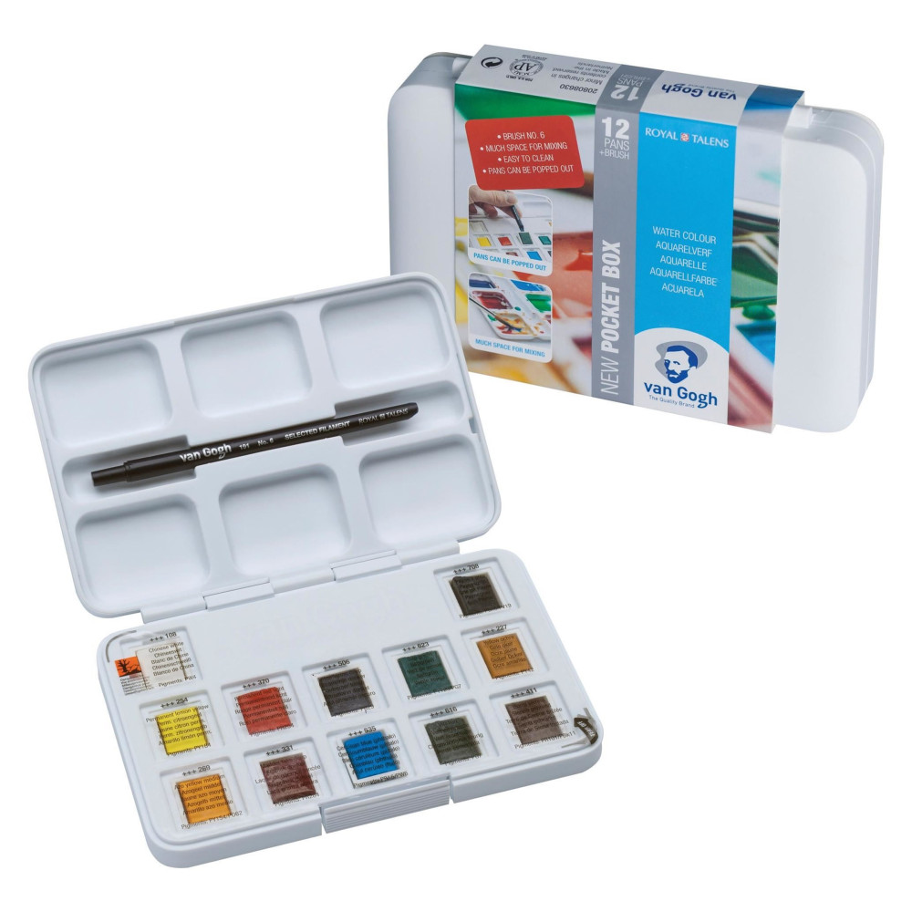 Watercolor paints pocket box - Van Gogh - 12 colors