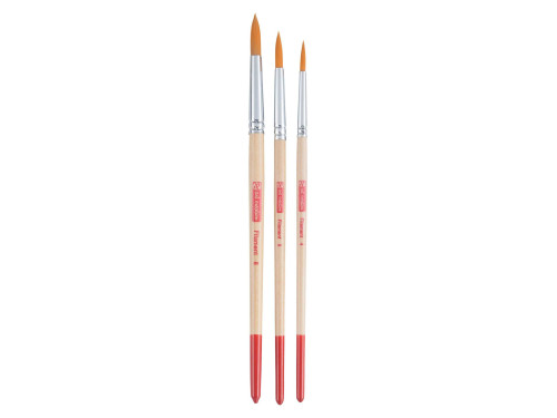 Set of polyester brushes - Talens Art Creation - round, 3 pcs.