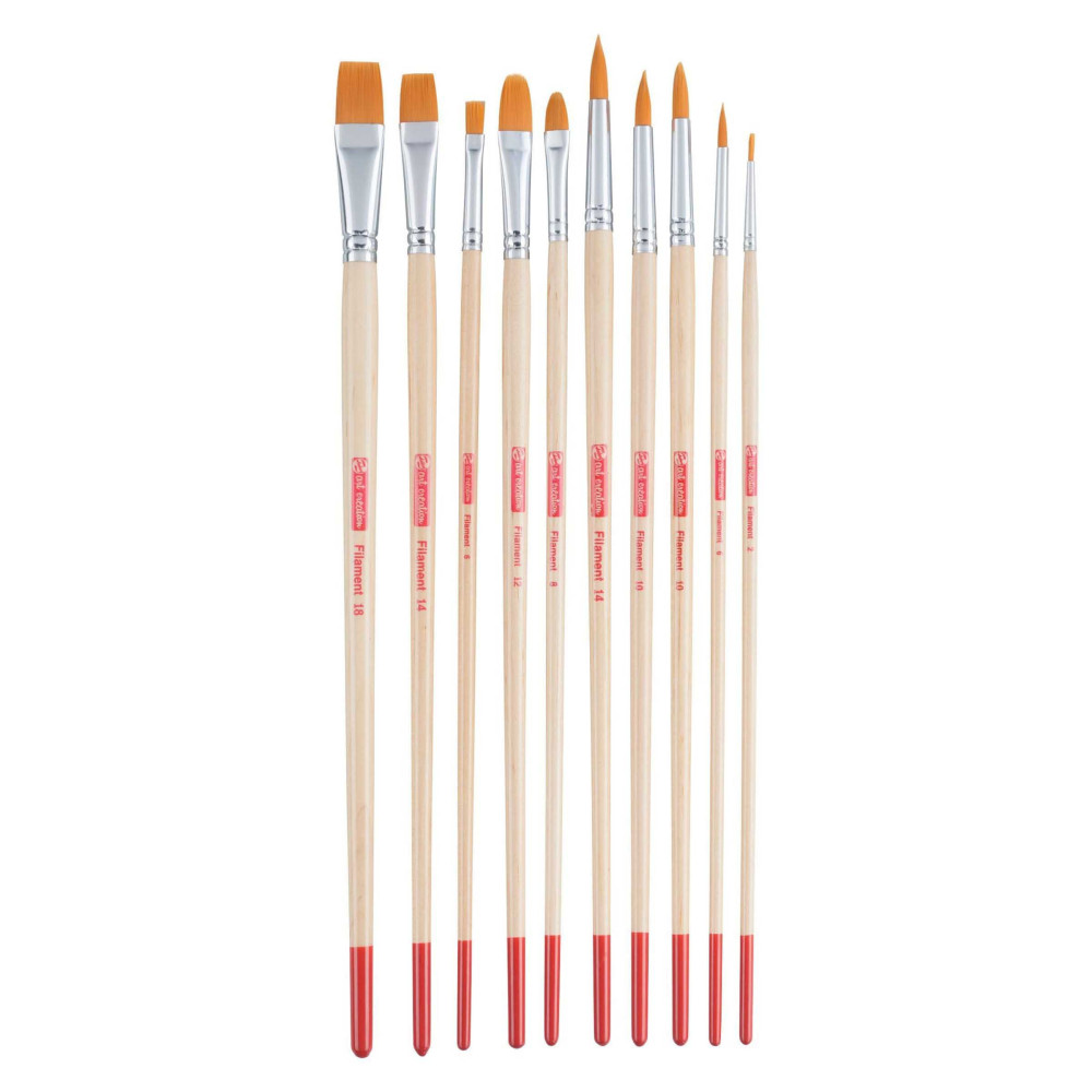 Set of polyester brushes - Talens Art Creation - 10 pcs.