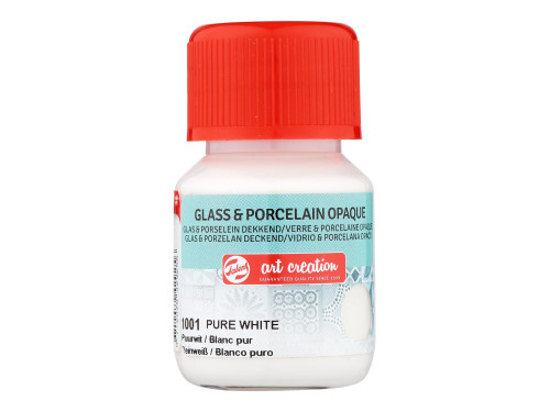 Paint for glass and porcelain - Talens Art Creation - Pure White, 30 ml