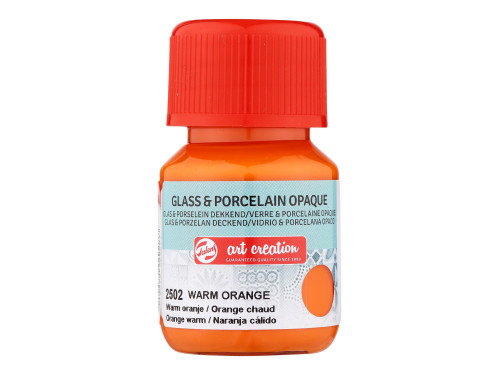 Paint for glass and porcelain - Talens Art Creation - Warm Orange, 30 ml