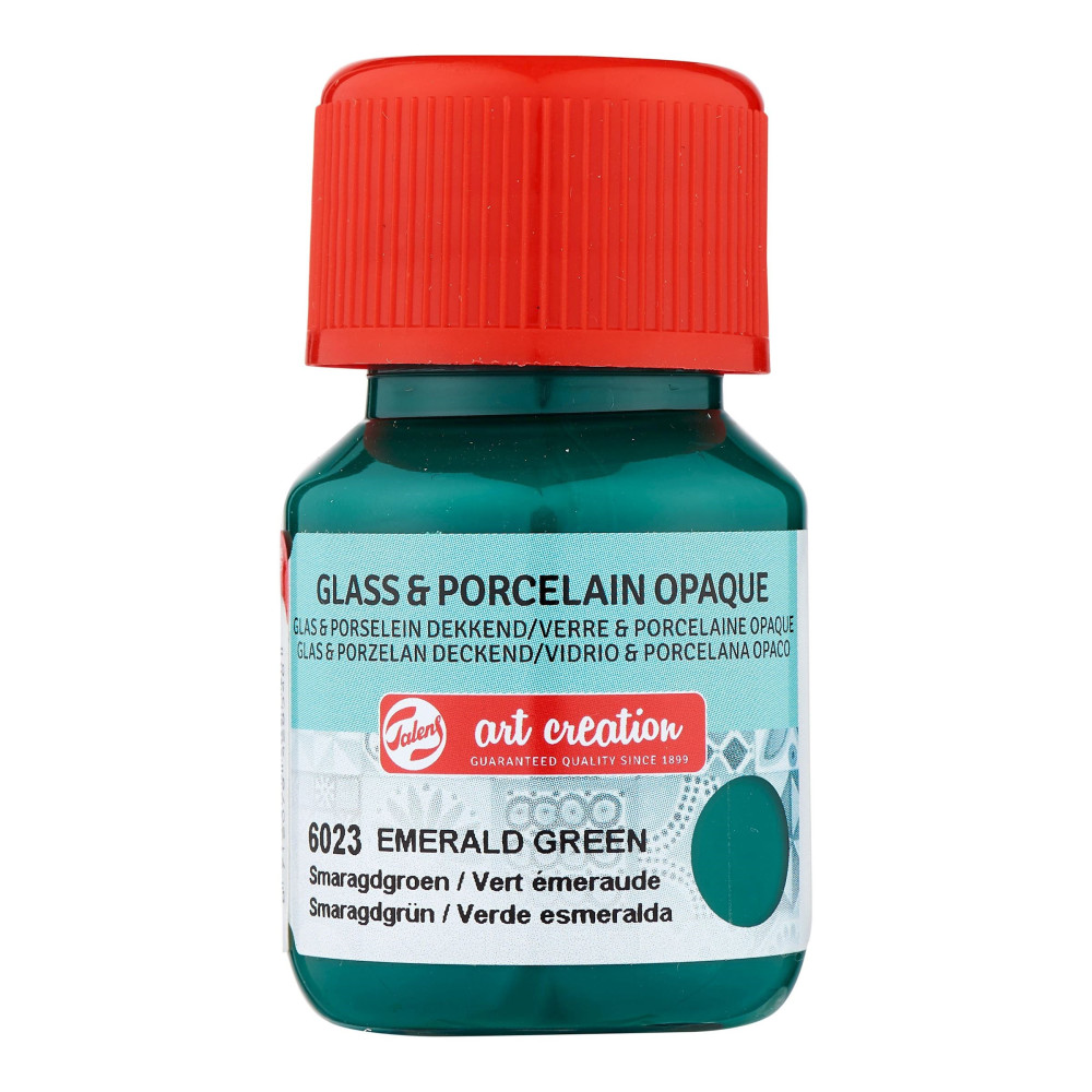 Paint for glass and porcelain - Talens Art Creation - Emerald Green, 30 ml