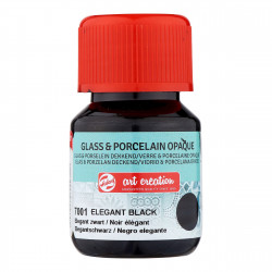 Paint for glass and porcelain - Talens Art Creation - Elegant Black, 30 ml
