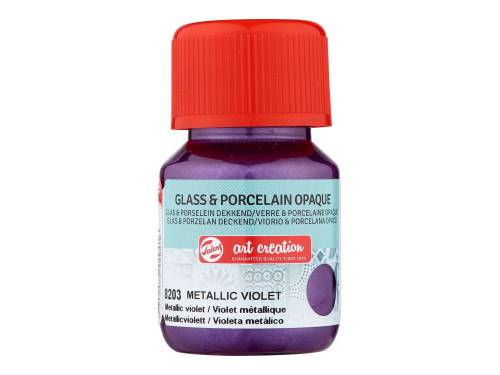 Paint for glass and porcelain - Talens Art Creation - Metallic Violet, 30 ml