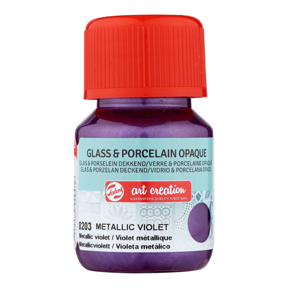 Paint for glass and porcelain - Talens Art Creation - Metallic Violet, 30 ml