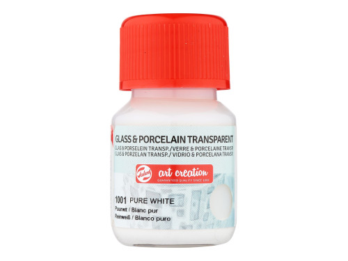 Paint for glass and porcelain - Talens Art Creation - Pure White, 30 ml