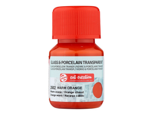 Paint for glass and porcelain - Talens Art Creation - Warm Orange, 30 ml