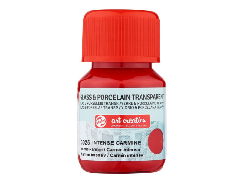 Paint for glass and porcelain - Talens Art Creation - Intense Carmine, 30 ml