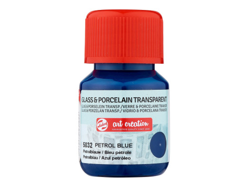 Paint for glass and porcelain - Talens Art Creation - Petrol Blue, 30 ml