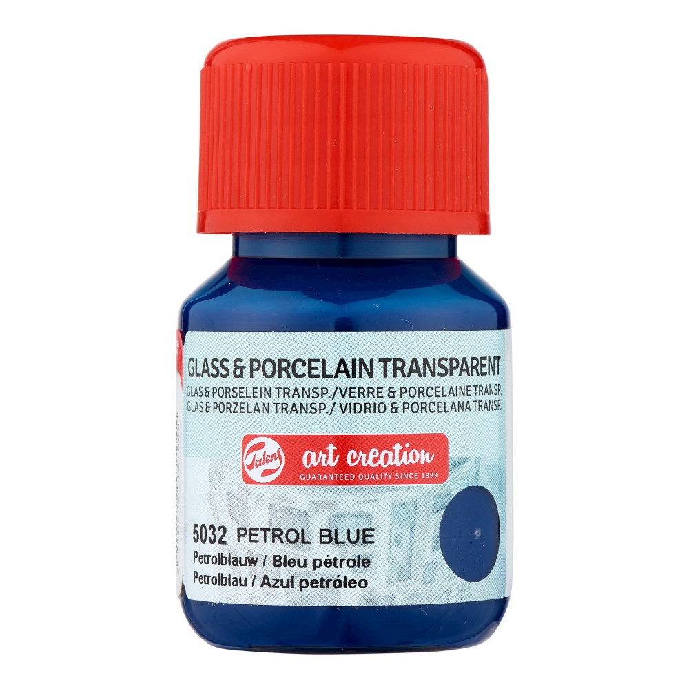 Paint for glass and porcelain - Talens Art Creation - Petrol Blue, 30 ml