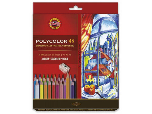 Pencil set Polycolor with rubber and graphite pencil - Koh-I-Noor - 48 pcs.